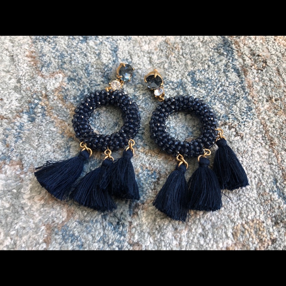 JCrew Oversized Tassel Earrings